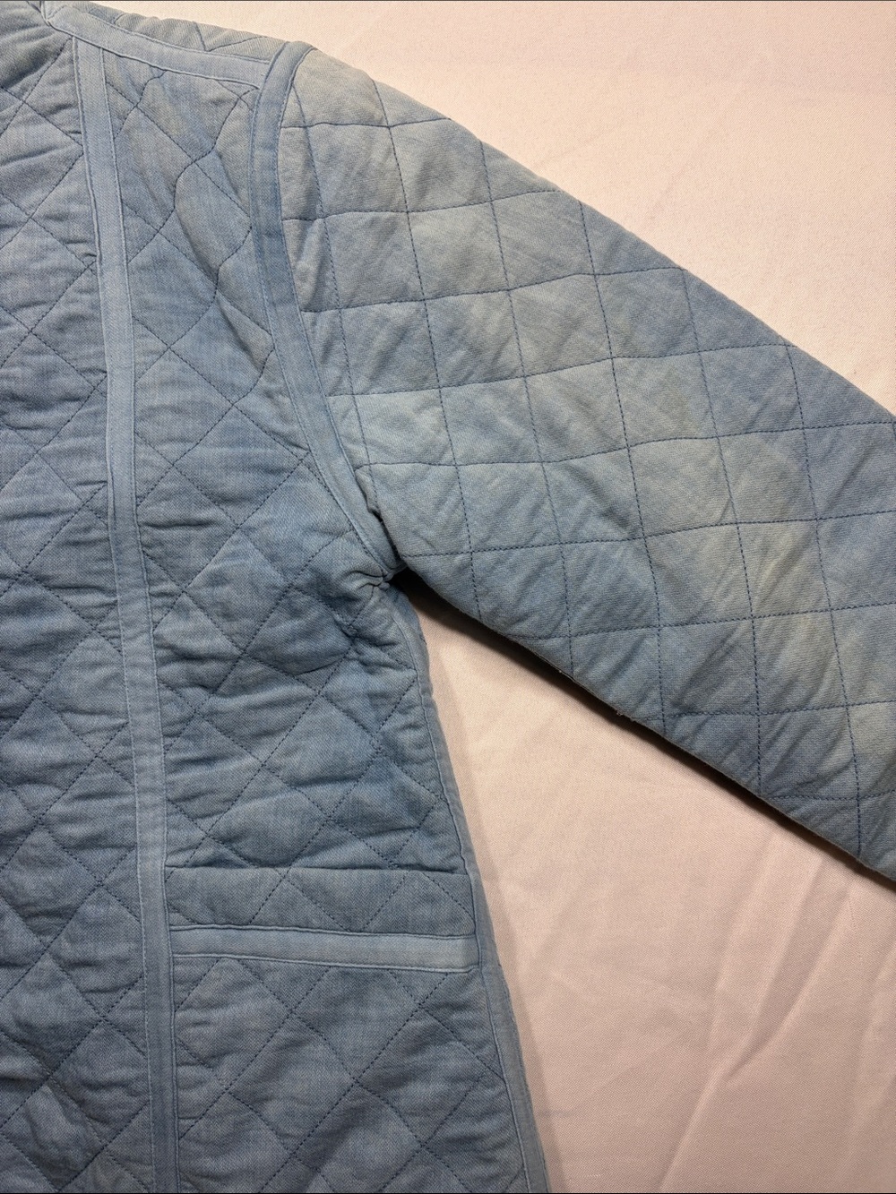 dylan Light Blue Quilted Open-Front Reversible Jacket - Picture 7 of 15